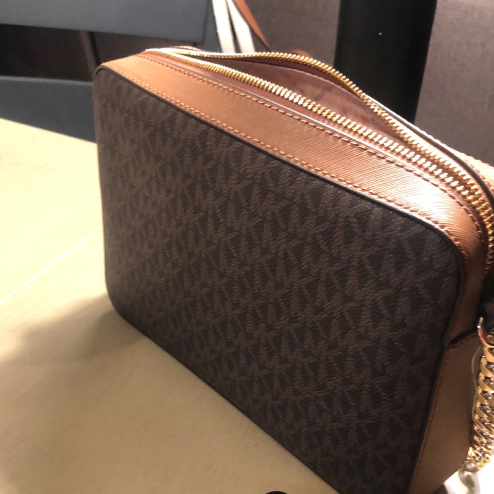 Michael Kors Brown and Tan Crossbody Bag - Picture 3 of 9